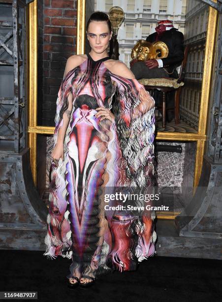 Cara Delevingne arrives at the LA Premiere Of Amazon's "Carnival Row" at TCL Chinese Theatre on August 21, 2019 in Hollywood, California.