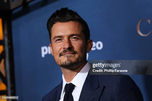 Orlando Bloom attends the LA premiere of Amazon's "Carnival Row" at TCL Chinese Theatre on August 21, 2019 in Hollywood, California.