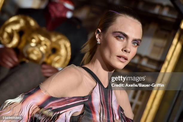 Cara Delevingne attends the LA Premiere of Amazon's "Carnival Row" at TCL Chinese Theatre on August 21, 2019 in Hollywood, California.