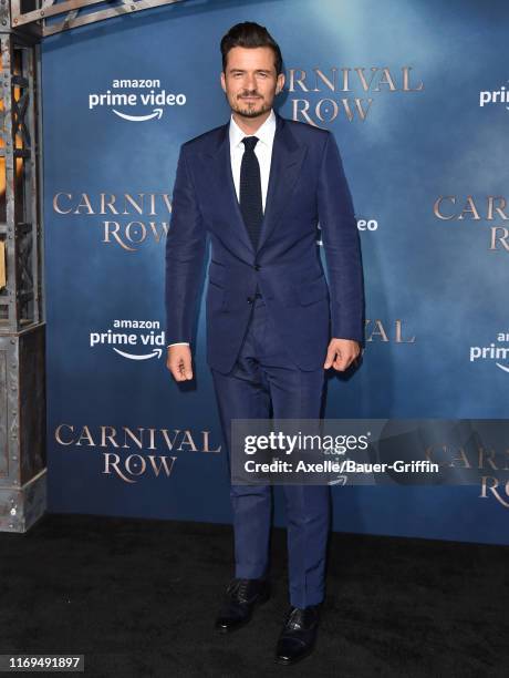 Orlando Bloom attends the LA Premiere of Amazon's "Carnival Row" at TCL Chinese Theatre on August 21, 2019 in Hollywood, California.