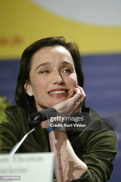 Kristin Scott Thomas during 55th Berlin International Film Festival - "Man to Man" - Press Conference in Berlin, Germany.