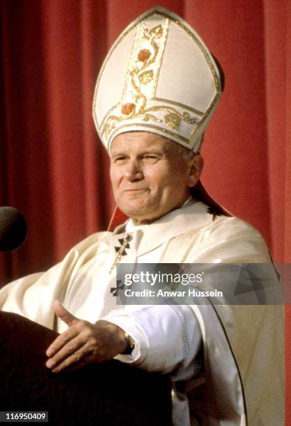 Pope John Paul II in Paris during to his visit to France in May 1980.
