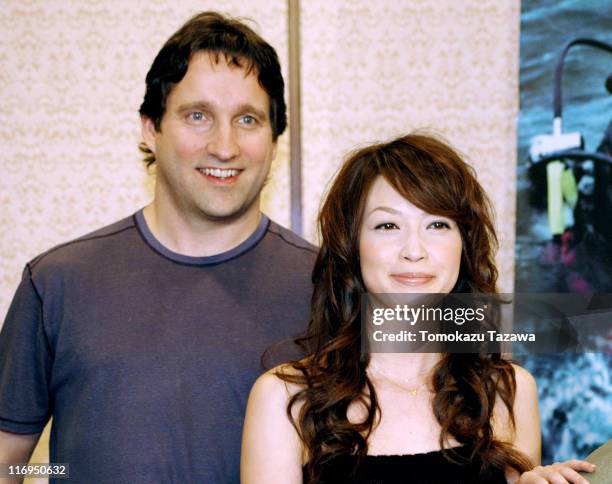 Chris Kentis, director and Emiri Henmi during "Open Water" - Tokyo Press Conference at Imperial Hotel in Tokyo, Japan.