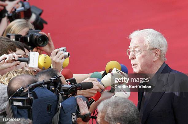 Michael Caine during "Batman Begins" Berlin Premiere - Arrivals at Sony Center in Berlin, Germany.