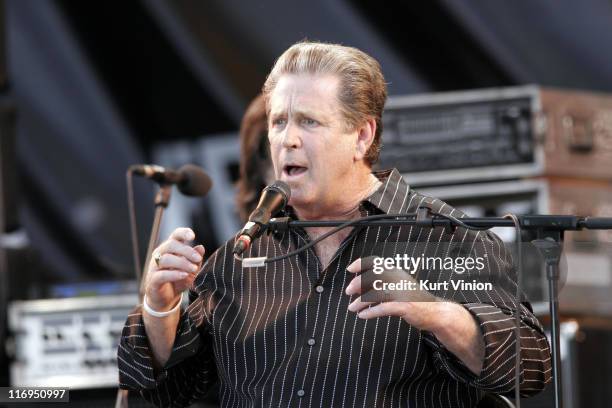 Brian Wilson during LIVE 8 - Berlin - Show at SiegessAeule in Berlin, Germany.