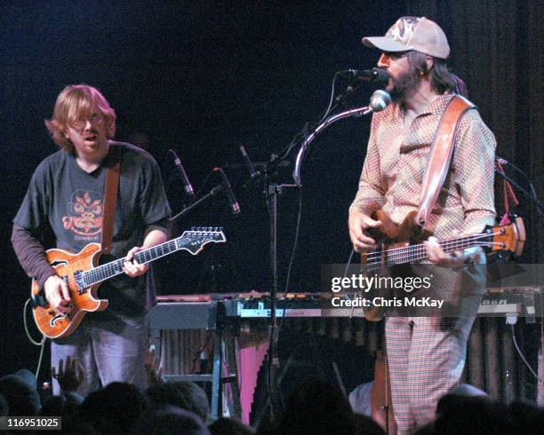 Trey Anastasio of Phish and Les Claypool during Les Claypool in Concert at Variety Playhouse in Atlanta - July 11, 2005 at Variety Playhouse in...