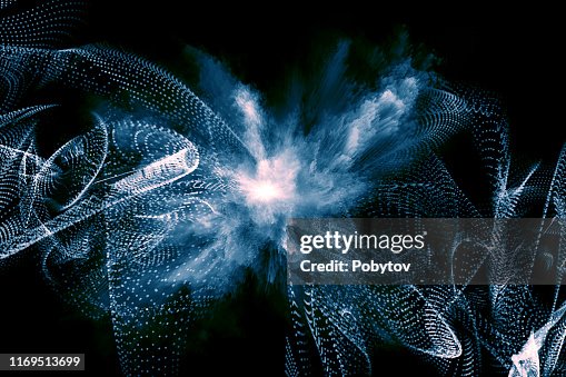 Math Function Explosion Particle Explosion Fantasy On The Subject Of Science In The Field Of ...