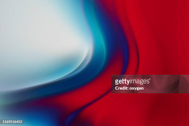 abstract blue red white wave flowing chromatic dynamic background - rosso foto e immagini stock
