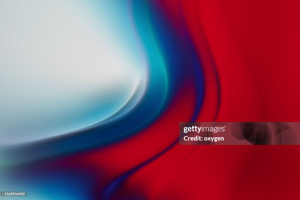 Abstract Blue Red White Wave Flowing Chromatic dynamic Background