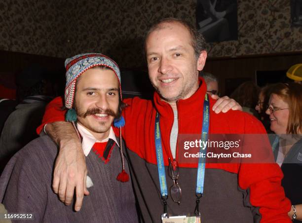 Tim Dirdamal and Juan Carlos Rulfo during 2006 Sundance Film Festival - Alumni Reception at Filmmaker's Lodge in Park City, Utah, United States.