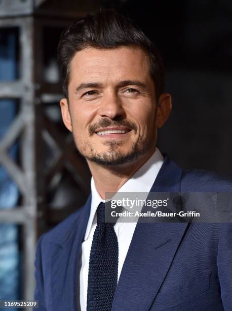 Orlando Bloom attends the LA Premiere of Amazon's "Carnival Row" at TCL Chinese Theatre on August 21, 2019 in Hollywood, California.