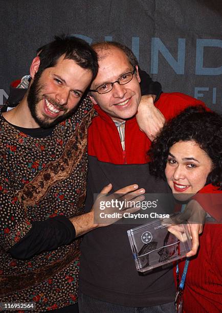 Leo Heiblum, Juan Carlos Rulfo, director of "In the Pit" and winner of the World Cinema Jury Prize for Drama and Eugenia Montiel