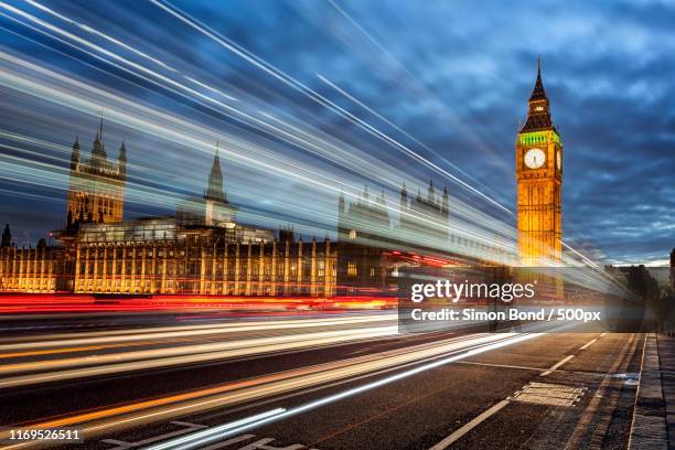 big ben at dusk - house of commons stock pictures, royalty-free photos & images