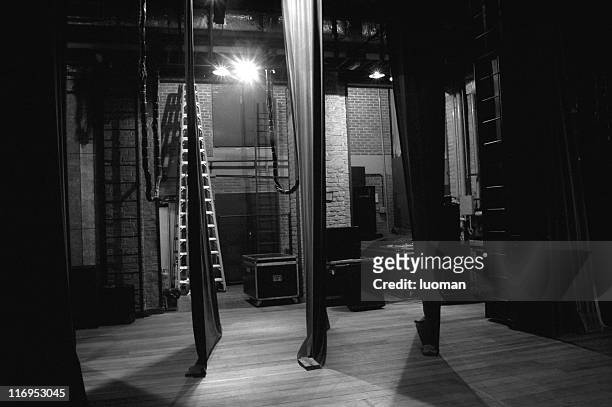side-scenes of a classical theatre - theater backstage stock pictures, royalty-free photos & images