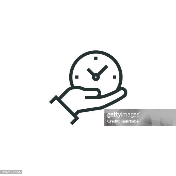 stockillustraties, clipart, cartoons en iconen met tijdlijn pictogram opslaan - red square