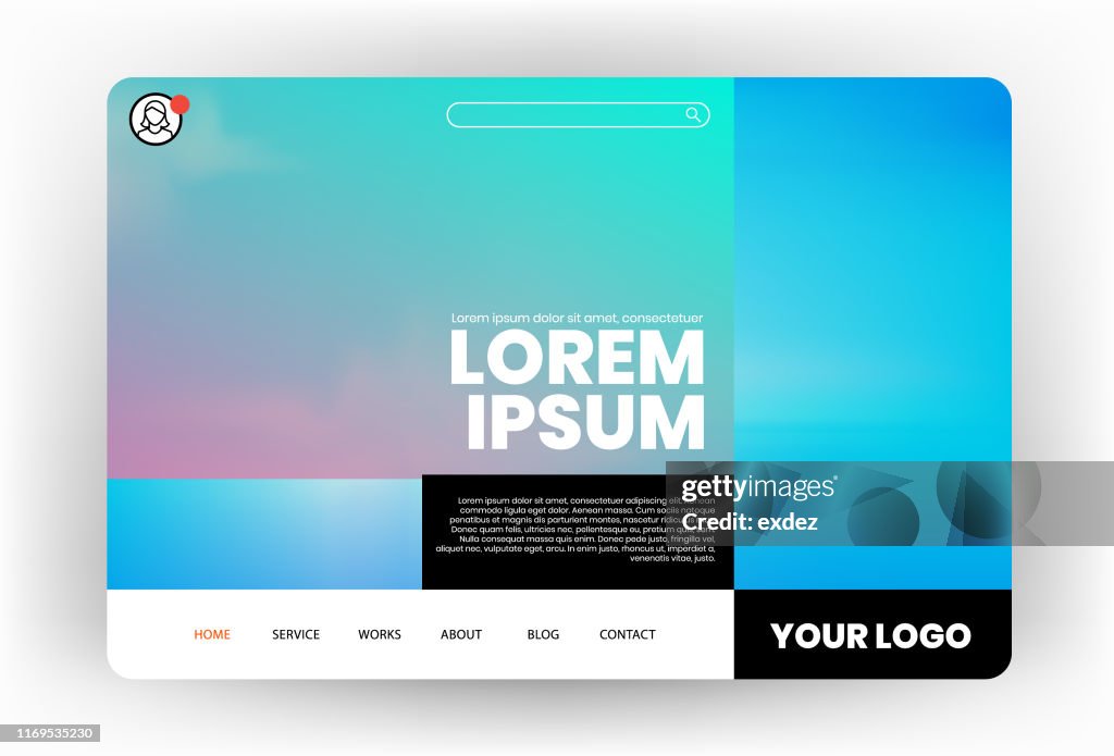 Modern Website Template Design High-Res Vector Graphic - Getty Images
