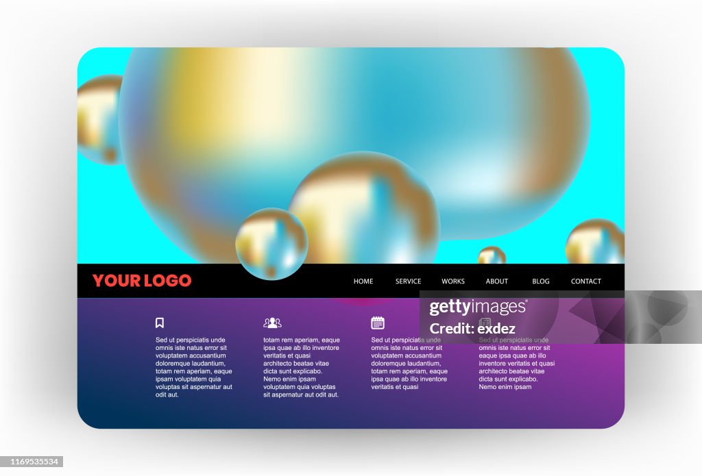 Modern Website Template Design High-Res Vector Graphic - Getty Images