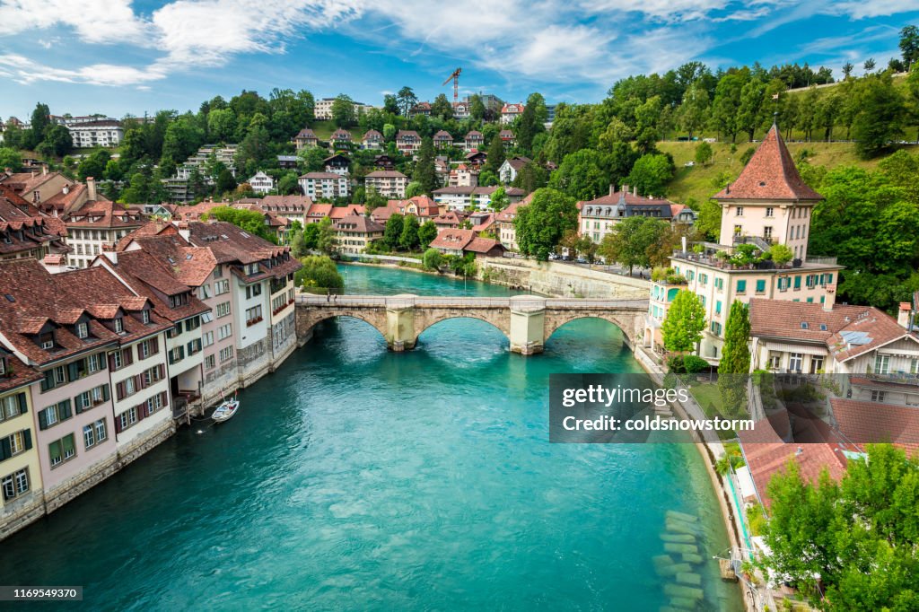 Beautiful historic architecture of the old town in Bern, Switzerland