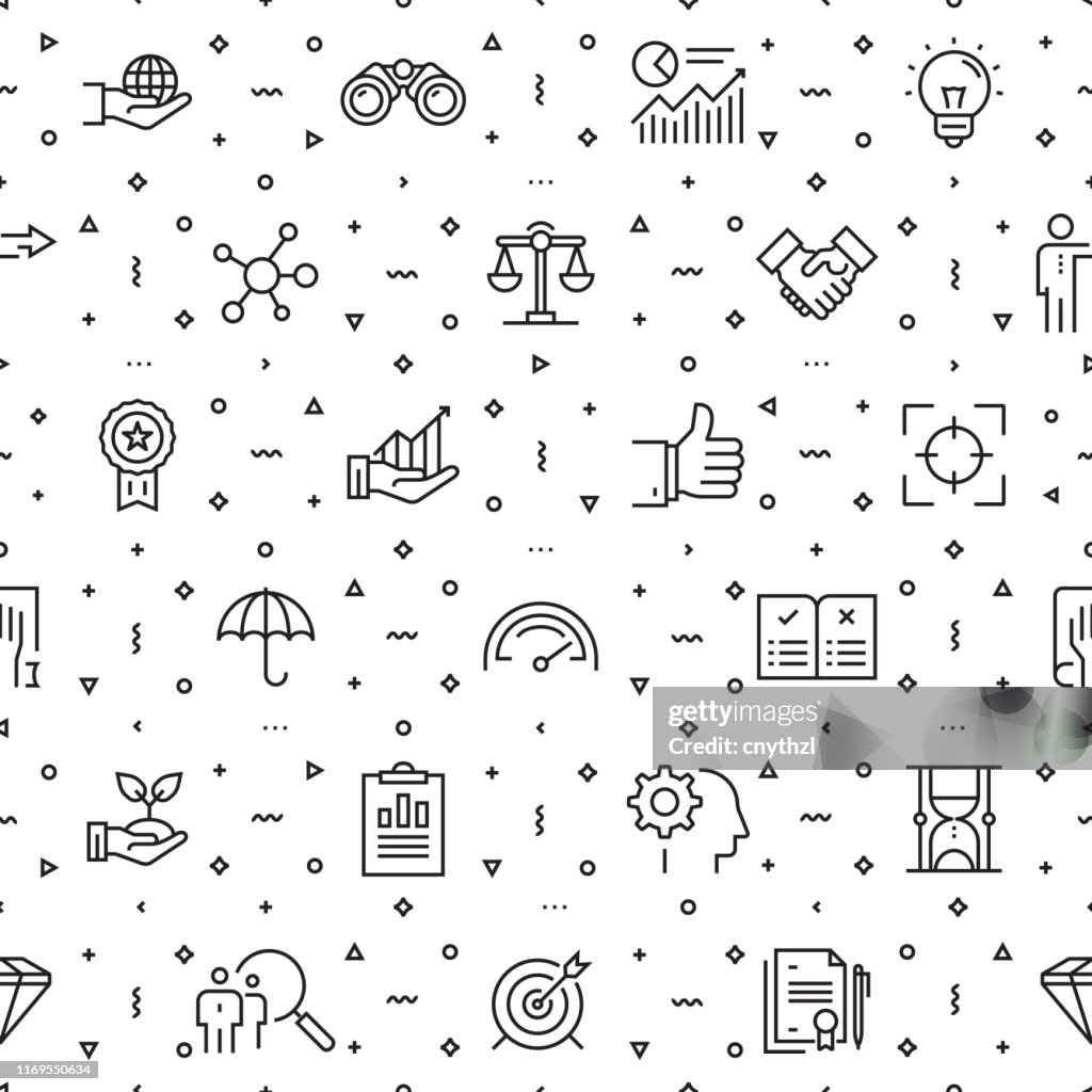 Vector Set Of Design Templates And Elements For Core Values In Trendy ...