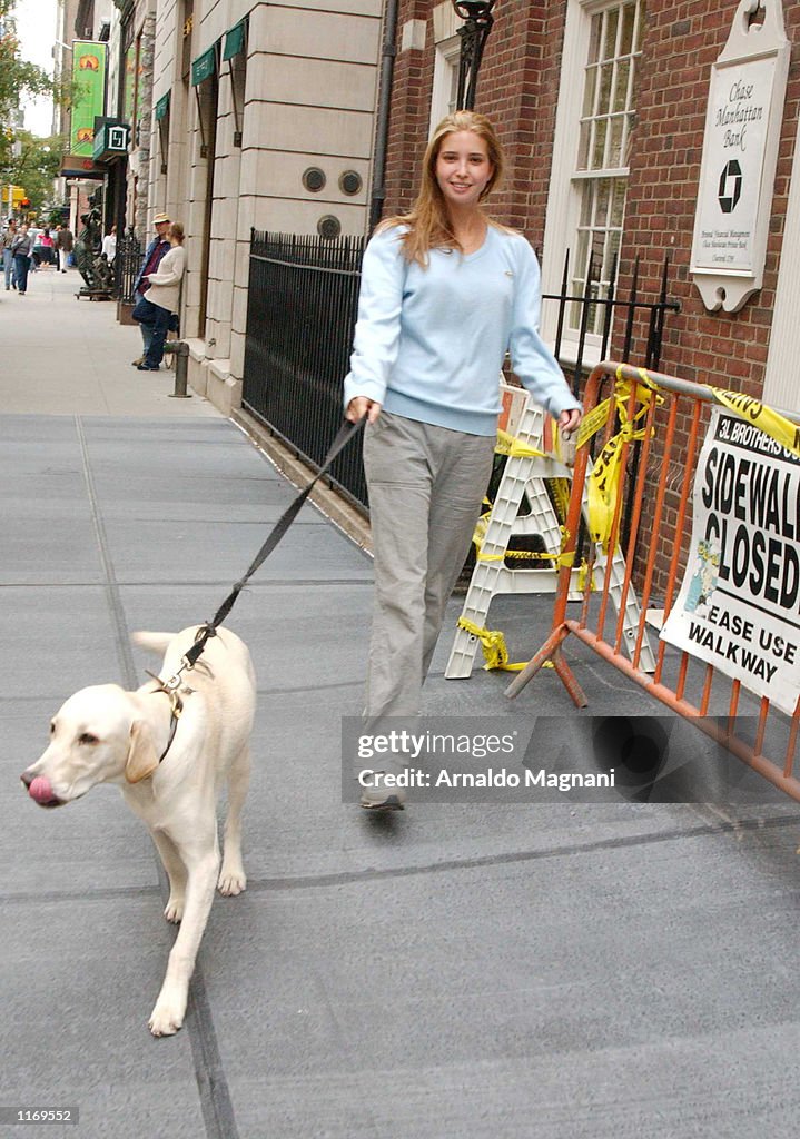 Ivanka Trump Walks Dog