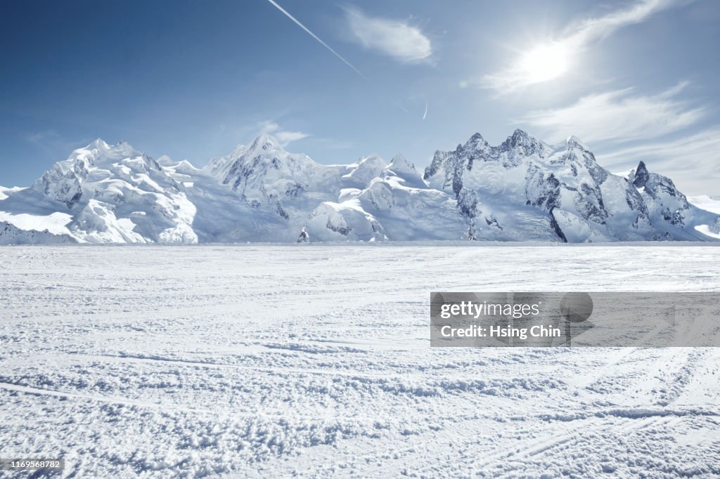 Snow mountain in Switzerland