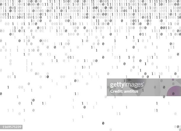 ilustrações de stock, clip art, desenhos animados e ícones de binary codes rain bw - codificar