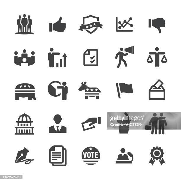 election icons - smart series - capitol hill icon stock illustrations