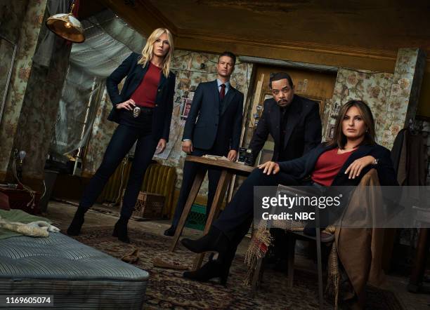 Season: 21 -- Pictured: Kelli Giddish as Detective Amanda Rollins, Peter Scanavino as Detective Sonny Carisi, Ice-T as Detective Odafin "Fin"...
