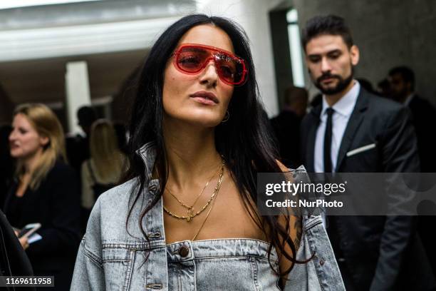 Levante outside Armani at Milan Fashion Week, Milano, Italy, on September 19 2019, Italy