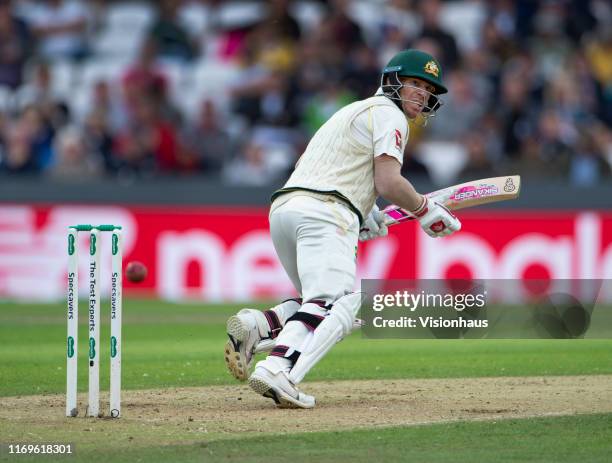 David Warner of Australia batting during day one of the 3rd Ashes Test match between England and Australia at Headingley on August 22, 2019 in Leeds,...