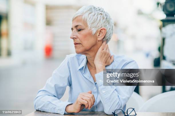 it hurts so bad - neck pain stock pictures, royalty-free photos & images