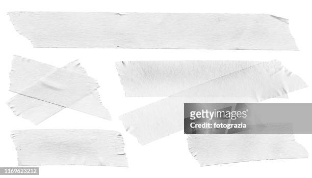 duct tape collection isolated on white - patch stock-fotos und bilder