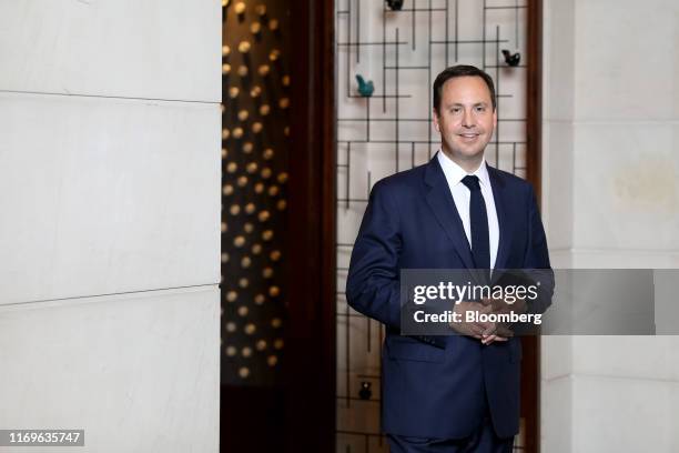 Steven Ciobo, former Australian trade, tourism and investment minister, poses for a photograph following a Bloomberg Television interview during the...