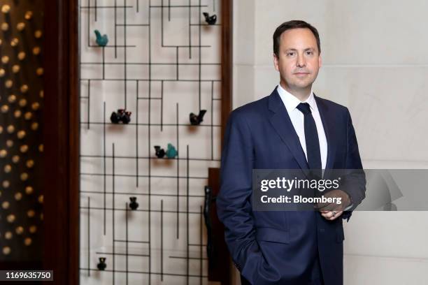 Steven Ciobo, former Australian trade, tourism and investment minister, poses for a photograph following a Bloomberg Television interview during the...