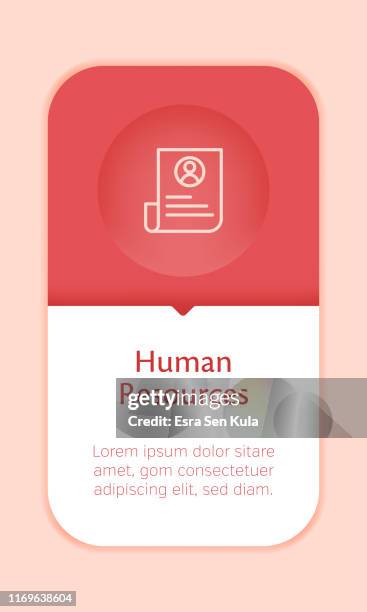 business web banner template with single human resources icon - small corporate business stock illustrations