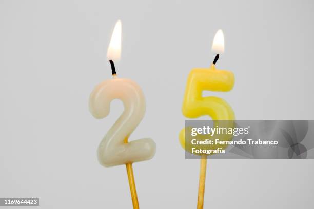 number 25 - birthday candle number stock pictures, royalty-free photos & images