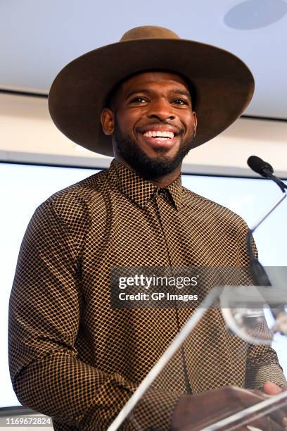 Subban attends the The P.K. Subban Foundation event during #PKSFWEEKMTL held at Holt Renfrew Ogilvy on August 22, 2019 in Montreal, Canada.