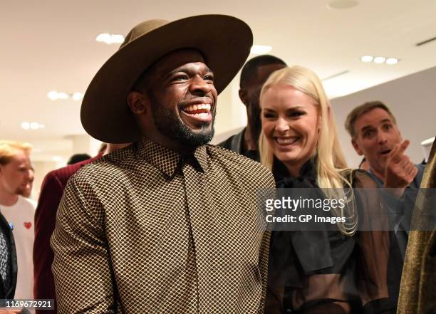 Subban and Lindsey Vonn attend the The P.K. Subban Foundation event during #PKSFWEEKMTL held at Holt Renfrew Ogilvy on August 22, 2019 in Montreal,...