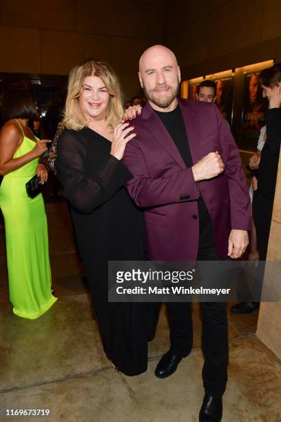 Kirstie Alley and John Travolta attend the premiere of Quiver Distribution's "The Fanatic" at the Egyptian Theatre on August 22, 2019 in Hollywood,...
