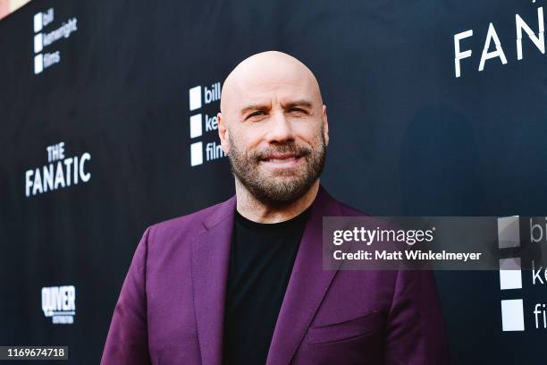 John Travolta attends the premiere of Quiver Distribution's "The Fanatic" at the Egyptian Theatre on August 22, 2019 in Hollywood, California.