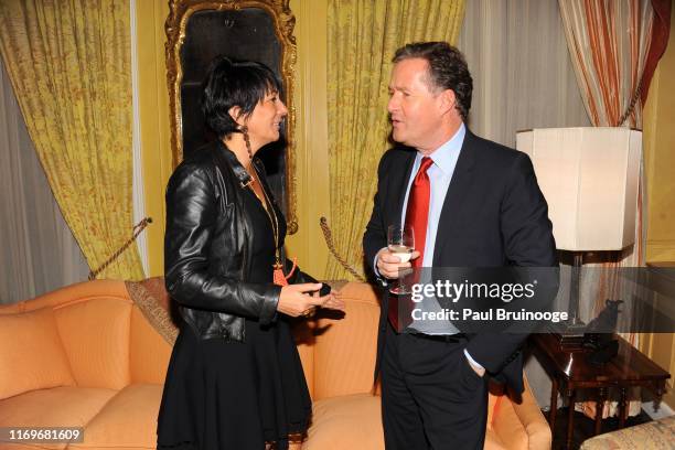 Ghislaine Maxwell and Piers Morgan attend BREAKFAST WITH LUCIAN by Geordie Greig at Private Residence on October 21, 2013 in New York City.