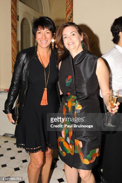 Ghislaine Maxwell and Katherine Greig attend BREAKFAST WITH LUCIAN by Geordie Greig at Private Residence on October 21, 2013 in New York City.
