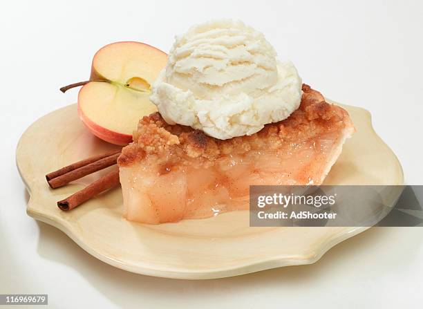 apple pie - apple pie a la mode stock pictures, royalty-free photos & images
