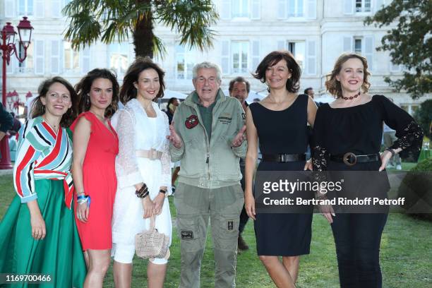 Claire Morin, Elsa Zylbertstein, Director Claude Lelouch, Marianne Denicourt and Agnes Soral attend the Photocall of the movie "La Vertu des...