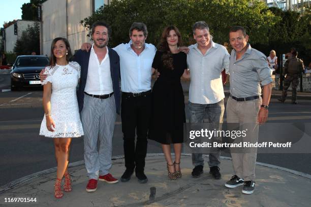 Camille Lellouche, Guillaume Gallienne, director Jalil Lespert, Alice Pol, Dany Boon and Holt McCallany attend the Photocall of the movie "Le Dindon"...