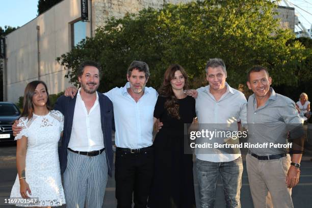 Camille Lellouche, Guillaume Gallienne, director Jalil Lespert, Alice Pol, Dany Boon and Holt McCallany attend the Photocall of the movie "Le Dindon"...
