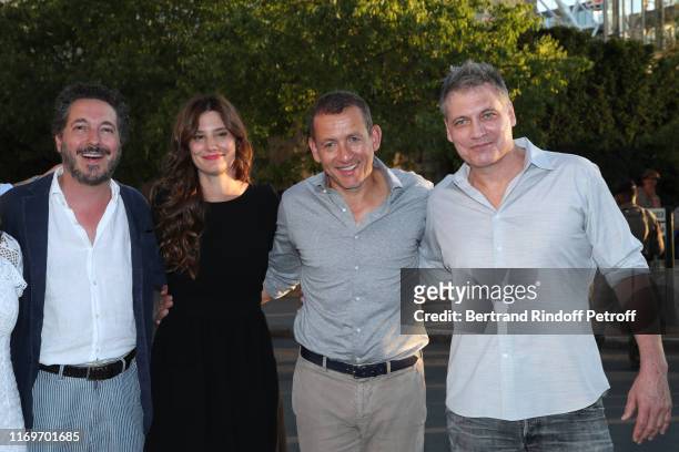 Guillaume Gallienne, Alice Pol, Dany Boon and Holt McCallany attend the Photocall of the movie "Le Dindon" during the 12th Angouleme French-Speaking...