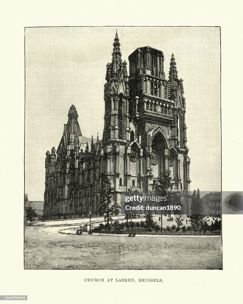 Kerk van onze-lieve-vrouw van Laken, Brussel, België, 19e eeuw