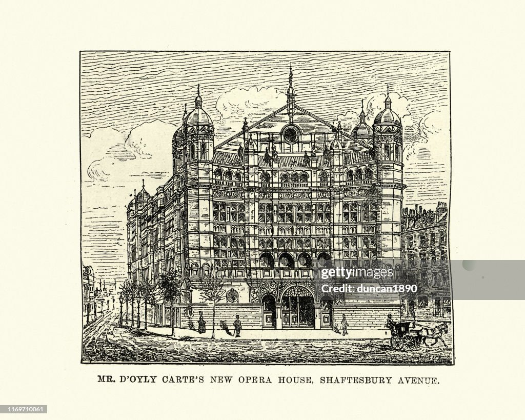D'Oyly Carte Opera House, Shaftesbury Avenue, London, 1891
