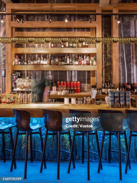 cozy lounge restaurant in moscow - cosy pub stock pictures, royalty-free photos & images